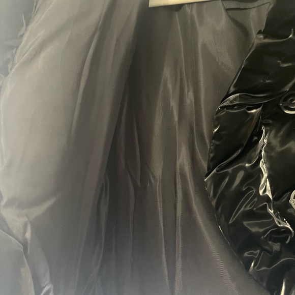 Massimo Dutti Crop Puffer Shiny Black Jacket Size M - Picture 7 of 10